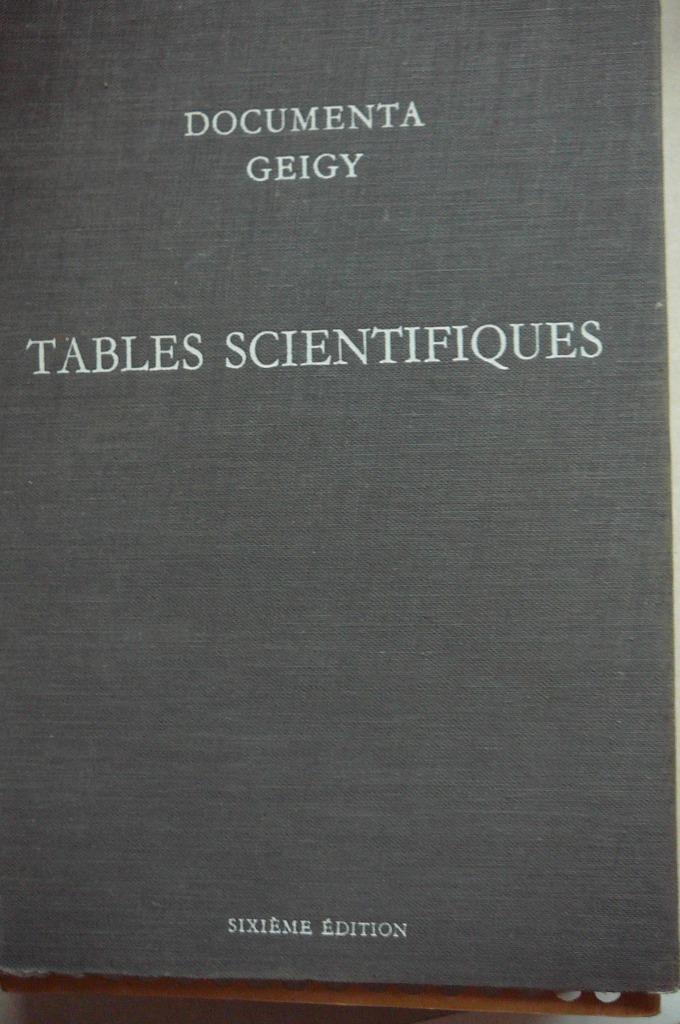 Documenta Geigy tables scientifiques rédaction : Konrad Diem, Enlèvement ou Envoi, Utilisé, Sciences naturelles