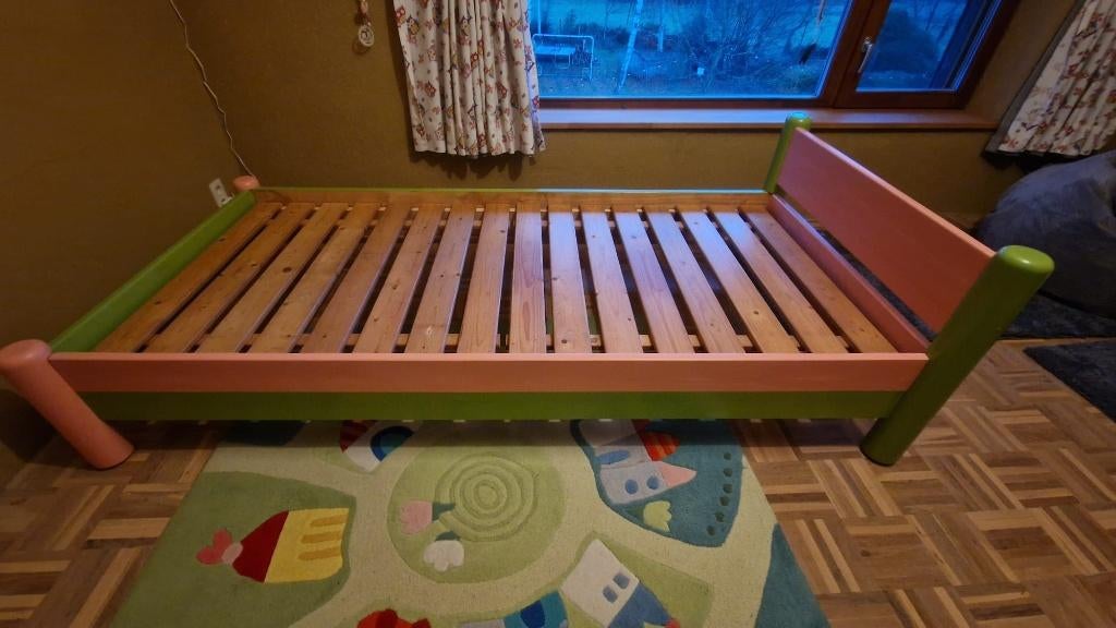 Eenpersoonsbed, Huis en Inrichting, Slaapkamer | Bedden, Ophalen, Gebruikt, 90 cm, 200 cm