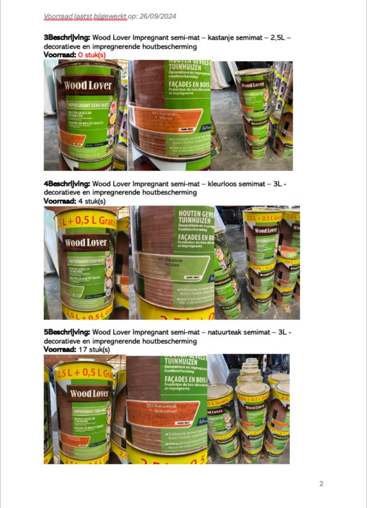 Grote partij houtbescherming, Bricolage & Construction, Peinture, Vernis & Laque, Moins de 5 litres, Enlèvement ou Envoi, Neuf