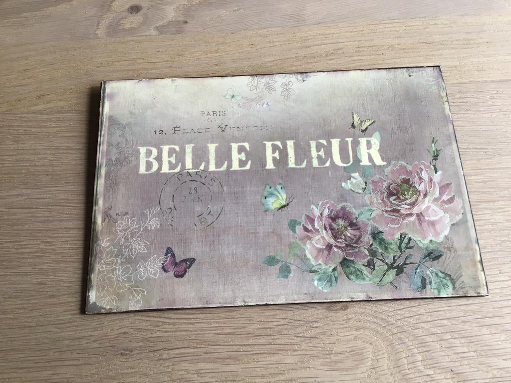 Wandplaat Belle Fleur, Ophalen of Verzenden, Gebruikt