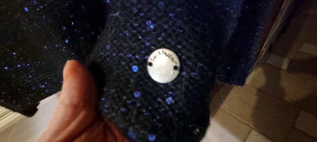 Pull de fête à paillettes noir et bleu T 42/44, Neuf, Taille 38/40 (M), SALT & PEPPERS, Autres couleurs