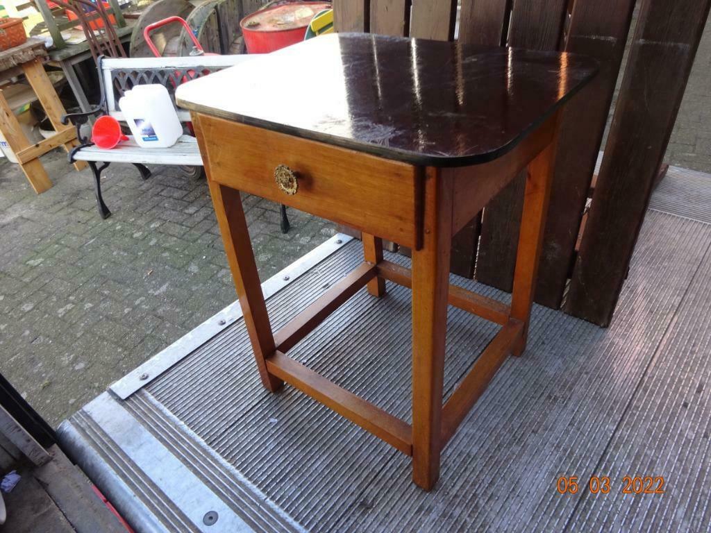 VINTAGE KL BIJZETTAFELTJE MET LADE, Ophalen of Verzenden