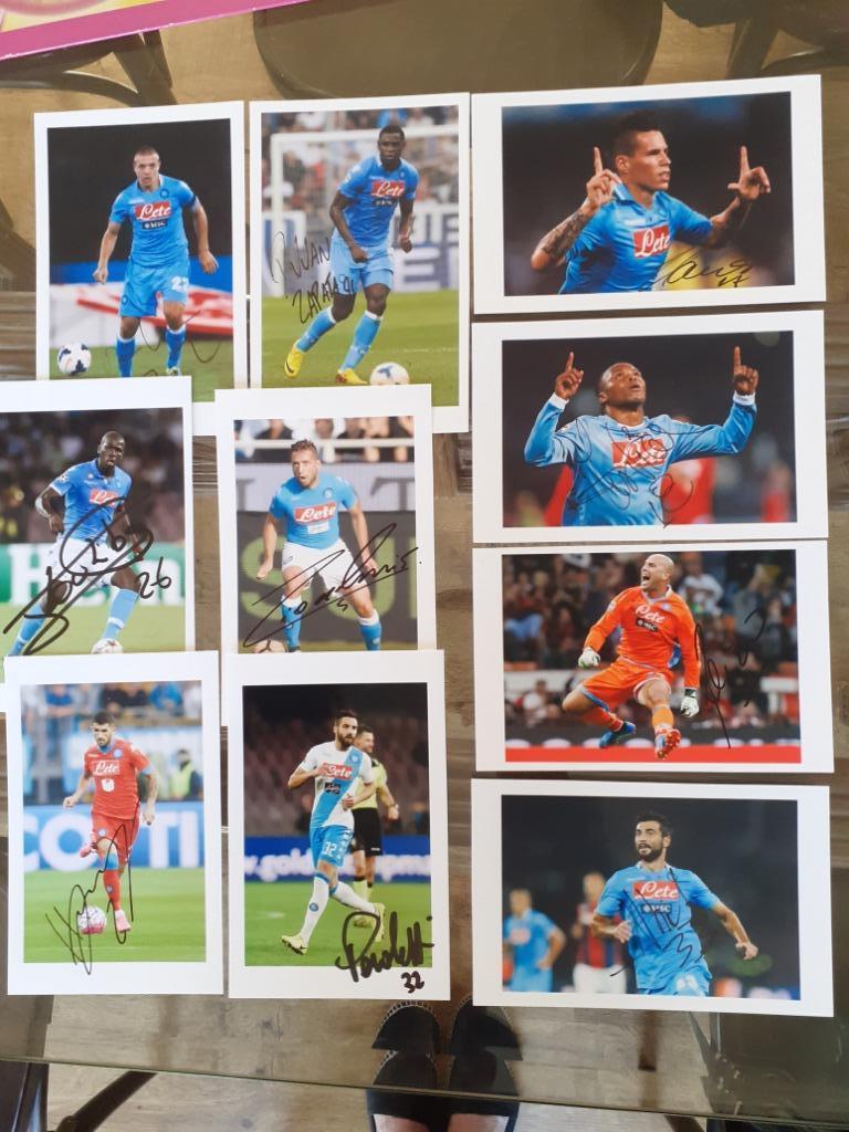 10 getekende foto's van SSC Napoli, Verzamelen, Ophalen of Verzenden, Nieuw, Spelerskaart