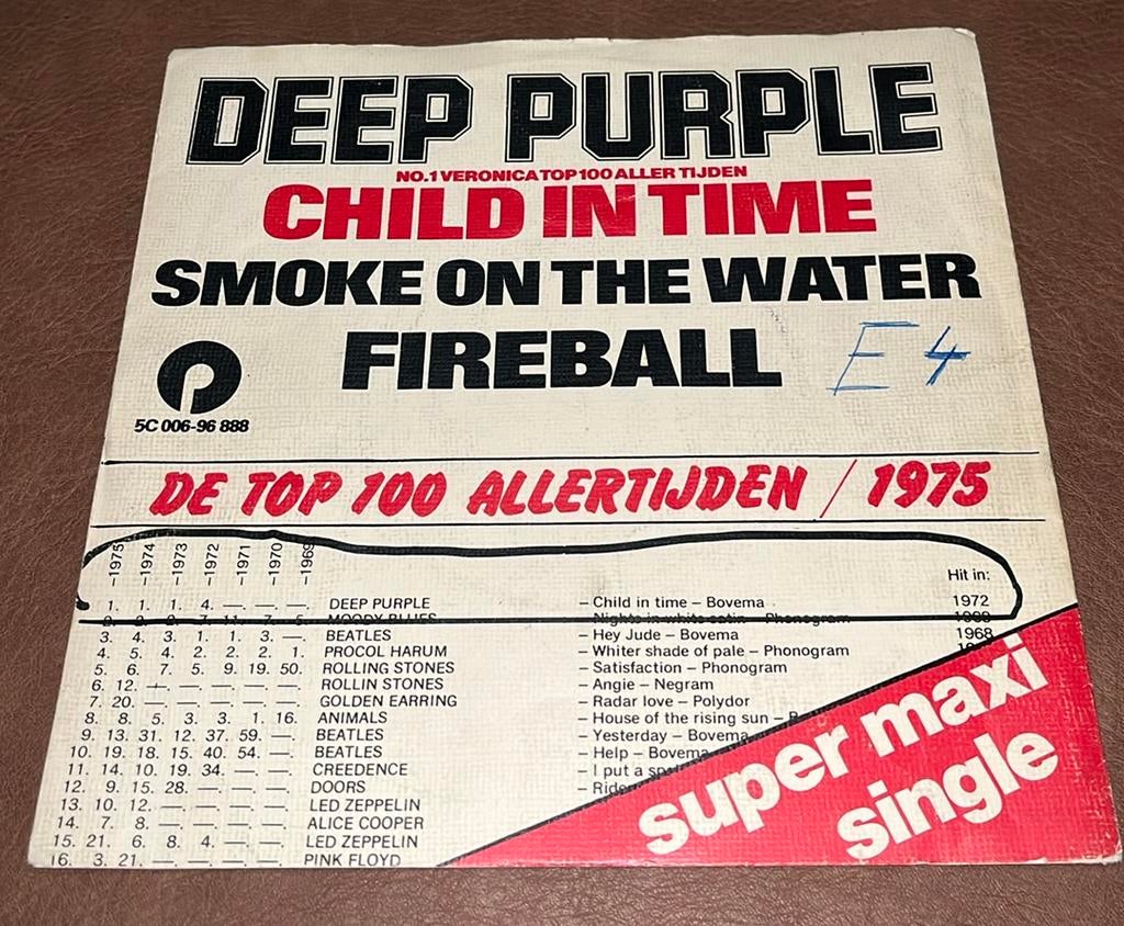 Deep Purple - Child In Time/Smoke on the water/Fireball, Ophalen of Verzenden, Gebruikt, Single