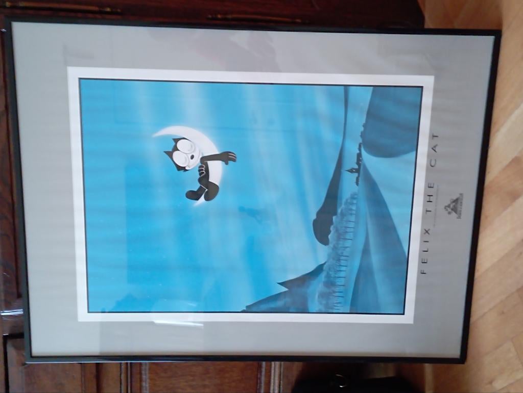 „Felix the cat” frame en afbeelding voor de slaapkamer., Ophalen, Zo goed als nieuw