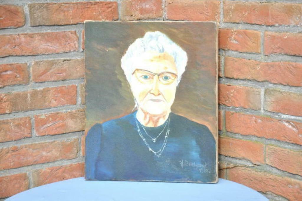 §hst portrait signé H.Berdyszak 1987, Antiquités & Art, Enlèvement ou Envoi