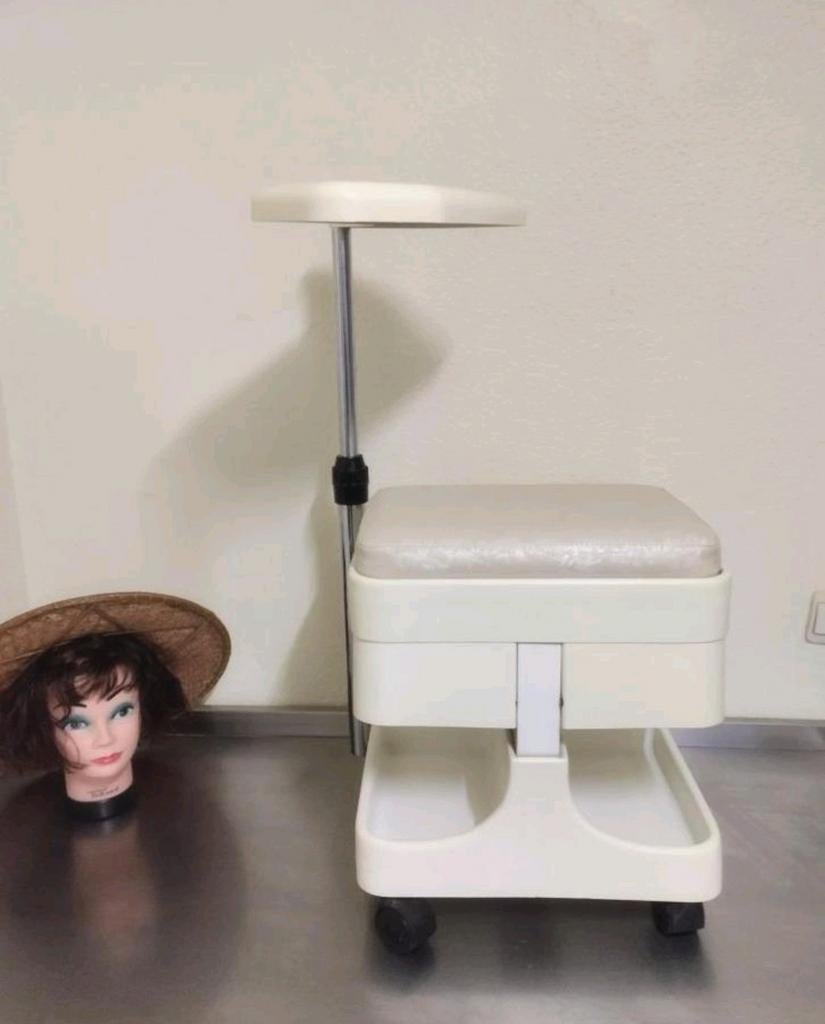 💅💄🪮 joli tabouret manucure travail tablette meuble, Ancien retro vintage, 70 à 120 cm, Autres matériaux, Moins de 40 cm