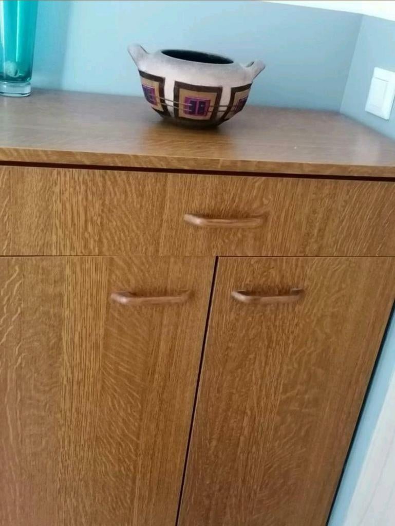 ⭐️✨️💫 retro urgent vintage schoenenkast met 1 lade, Huis en Inrichting, Ophalen, Gebruikt, Bruin, Vintage