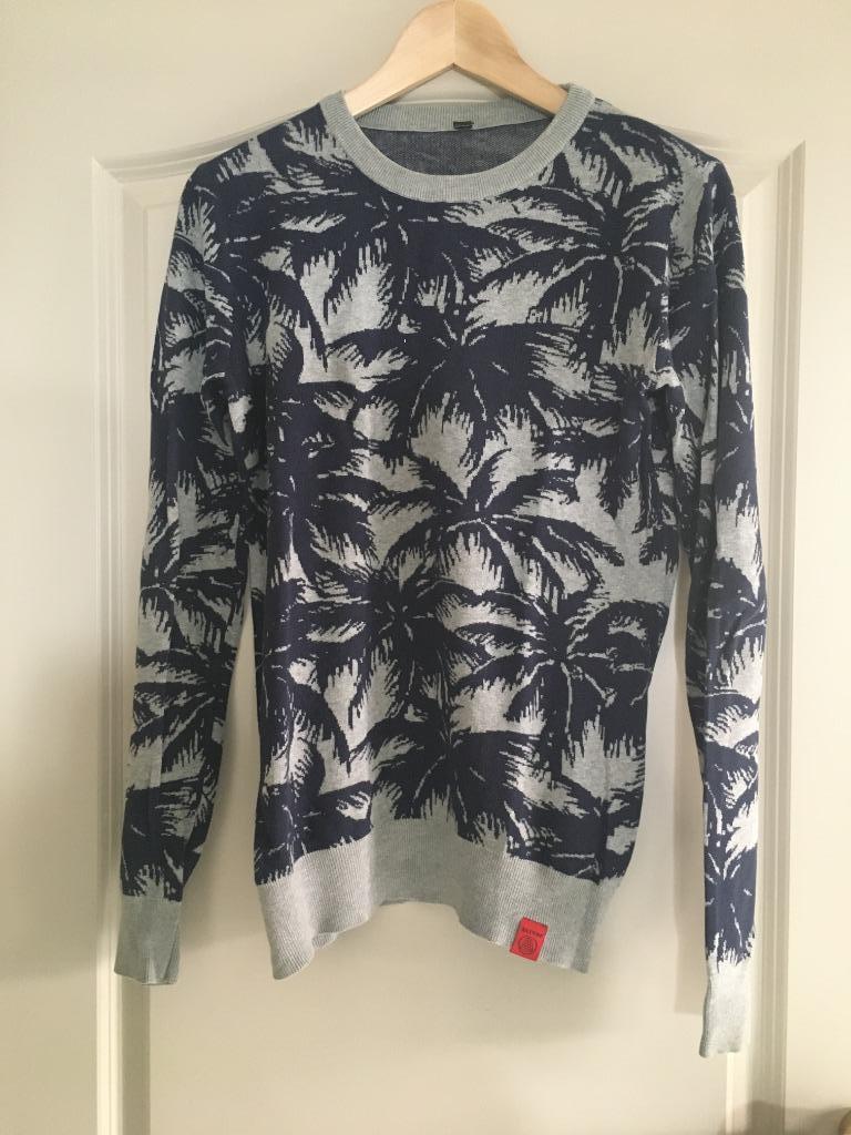Grijs en blauwe trui Antwrp maat S, Kleding | Heren, Truien en Vesten, Ophalen of Verzenden, Zo goed als nieuw, Grijs, Antwrp