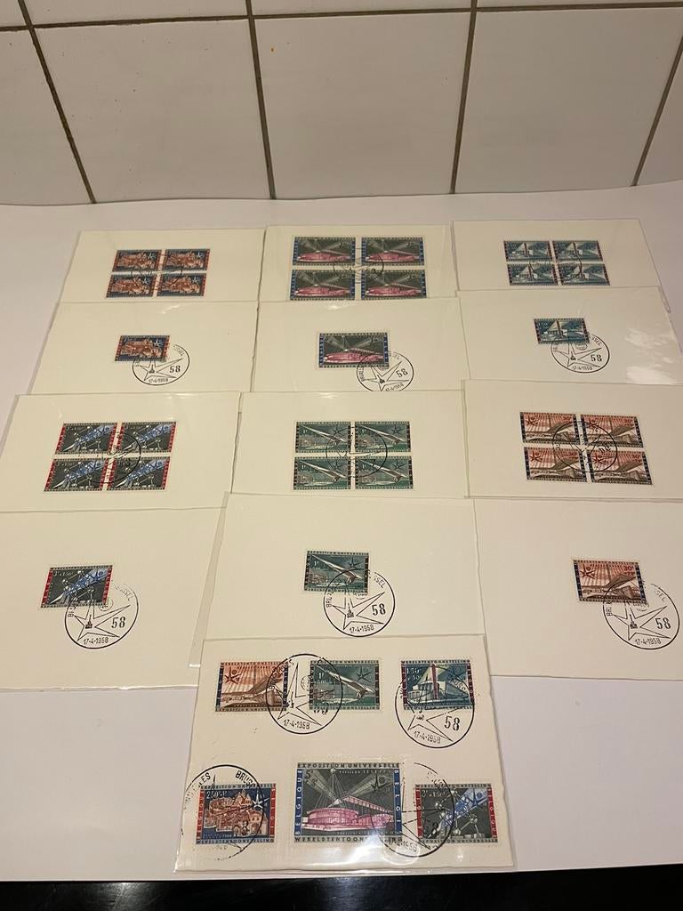 Timbres expo 58, Ophalen of Verzenden