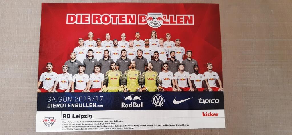 Knipsel Red Bull Leipzig, Envoi, Utilisé, Affiche, Image ou Autocollant