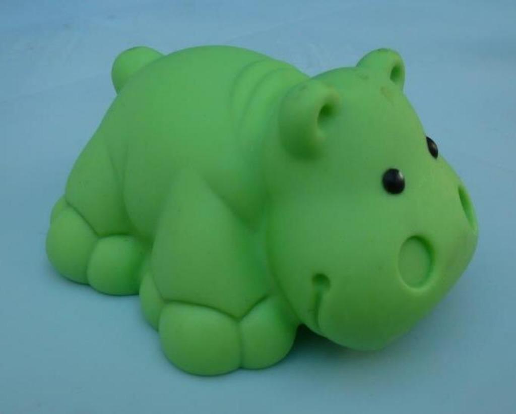 jouet de bain vert hippopotame, Enlèvement ou Envoi, Utilisé