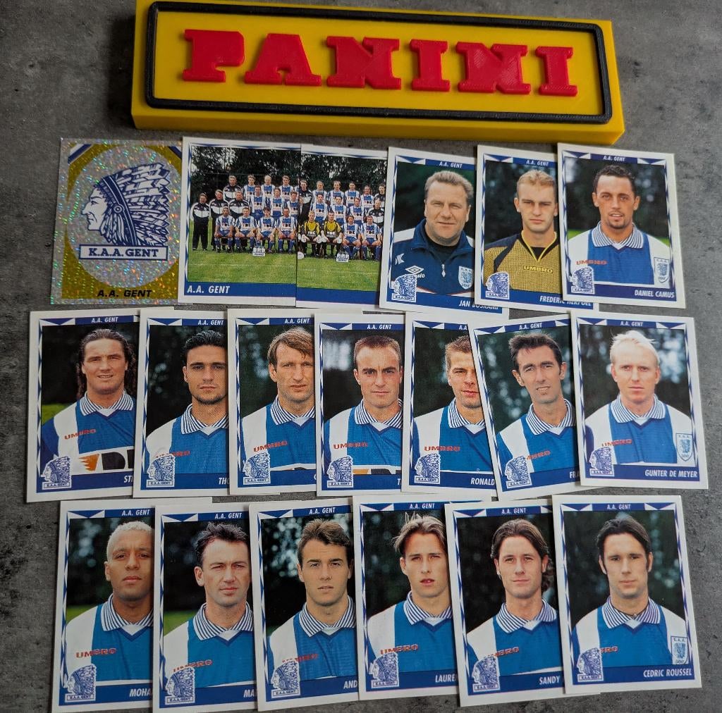 Panini FOOTBALL 99 19 STICKERS 1999  A.A. GENT VOETBAL, Ophalen of Verzenden, Nieuw