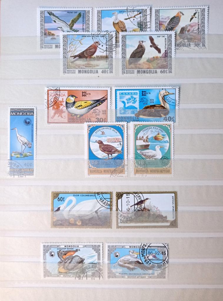 Mongolië – vogels – 44 gestempelde postzegels, Verzenden, Gestempeld, Dier of Natuur