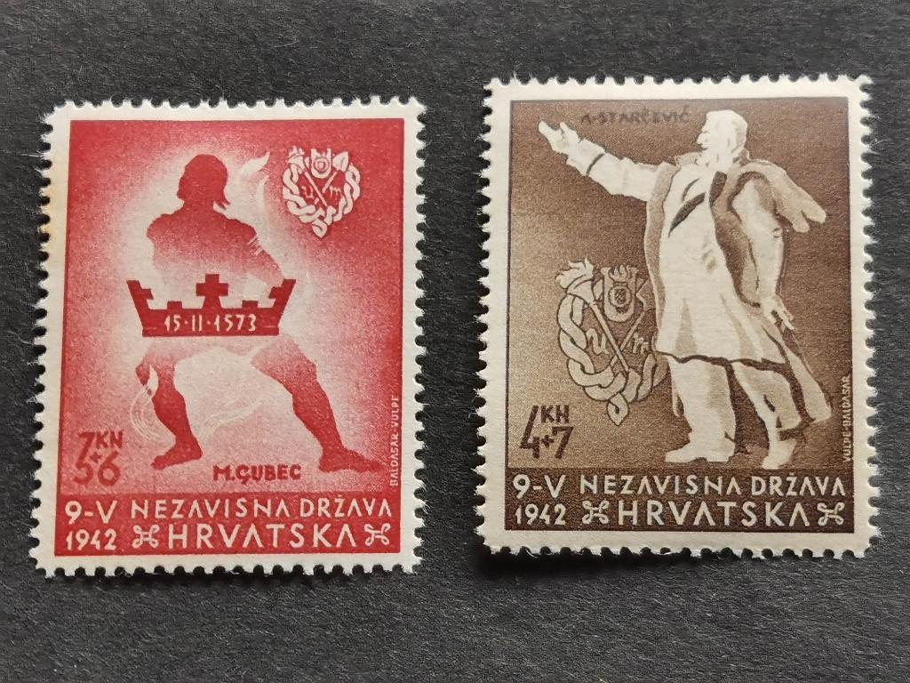 Croatie 1942 - victimes de la bataille de Senj *, Enlèvement ou Envoi, Yougoslavie, Non oblitéré