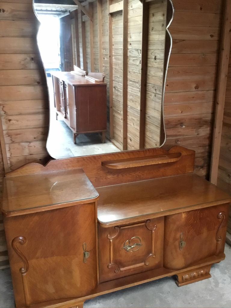 Antieke kaptafel met spiegel, Ophalen