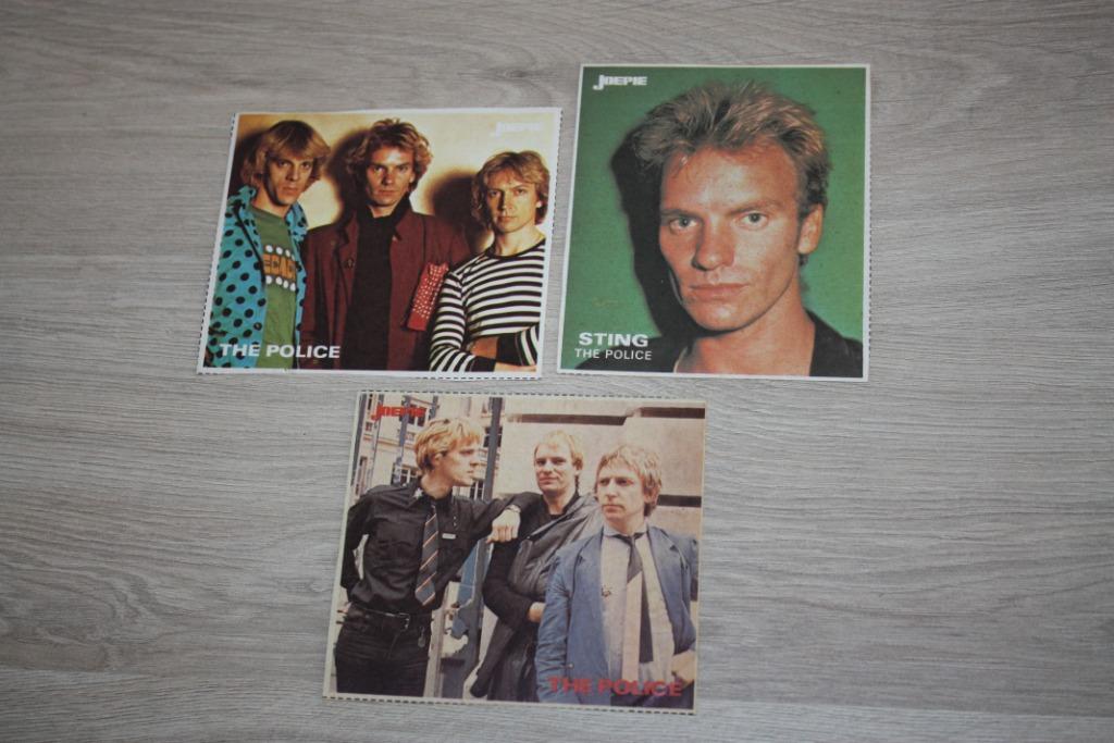 Oude Joepie stickers , De Police , Sting , 3 stuks, Ophalen of Verzenden, Gebruikt, Film, Tv of Omroep