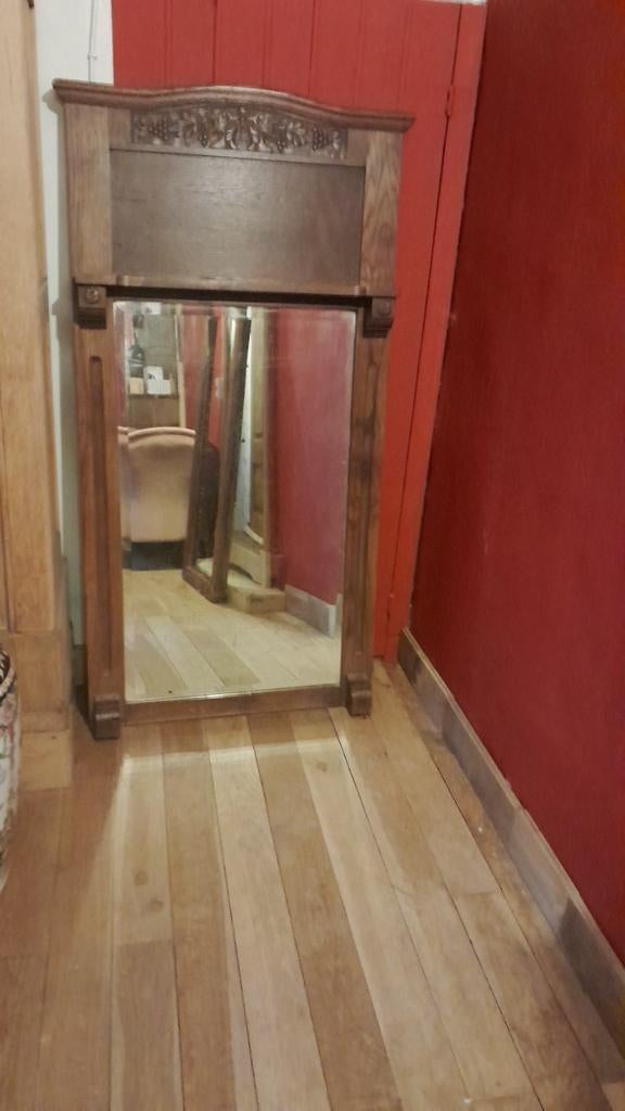 Ancien miroir avec glace biseautée, Enlèvement, Comme neuf