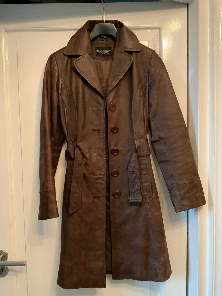 Lederen jas dames, Enlèvement ou Envoi, Comme neuf, Taille 36 (S), Brun