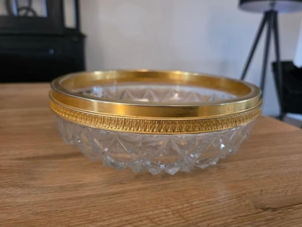 Kristallen bonbonnière schaal Val Saint Lambert, Antiek en Kunst, Antiek | Glaswerk en Kristal, Ophalen