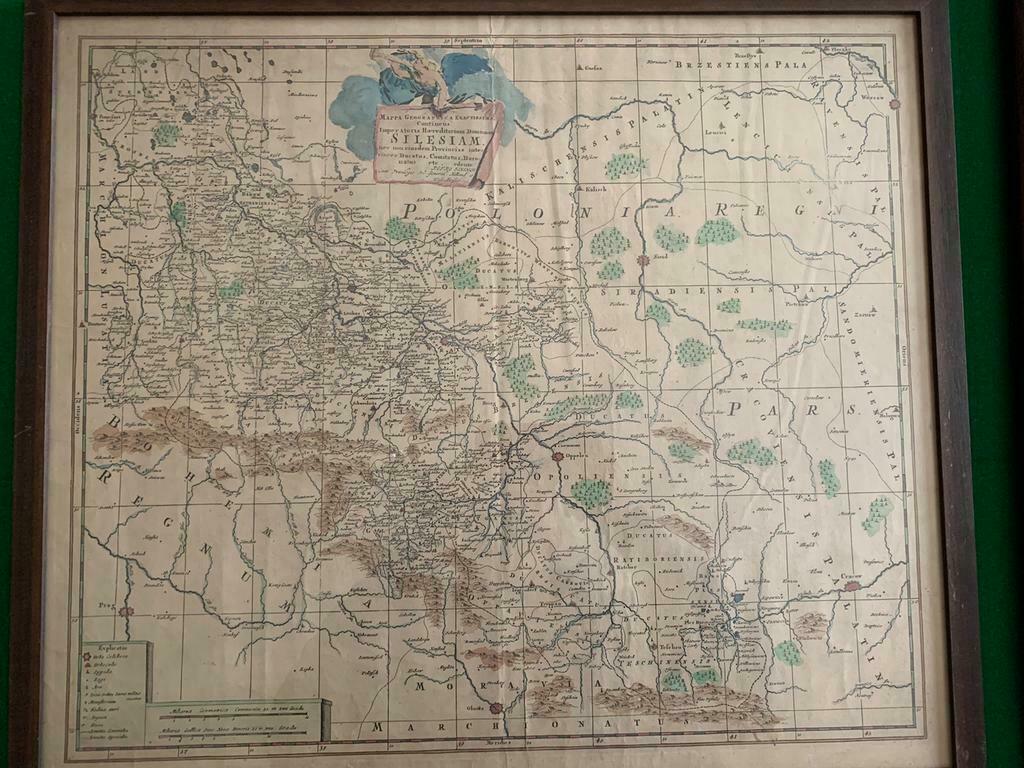 Polen, Silesië; Petrus Schenk 1704 - Mappa geographica, Boeken, Ophalen
