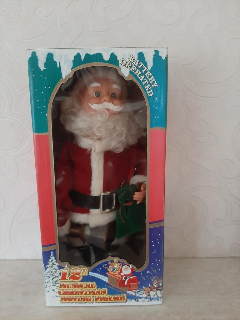 Muzikale kerstman 30 cm – bewegend & zingend, Ophalen of Verzenden