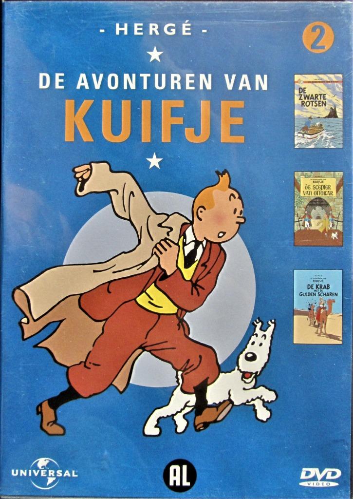 DVD ANNIMATIE- DE AVONTUREN VAN KUIFJE (3 VERHALEN), Cd's en Dvd's, Dvd's | Tekenfilms en Animatie, Zo goed als nieuw, Europees