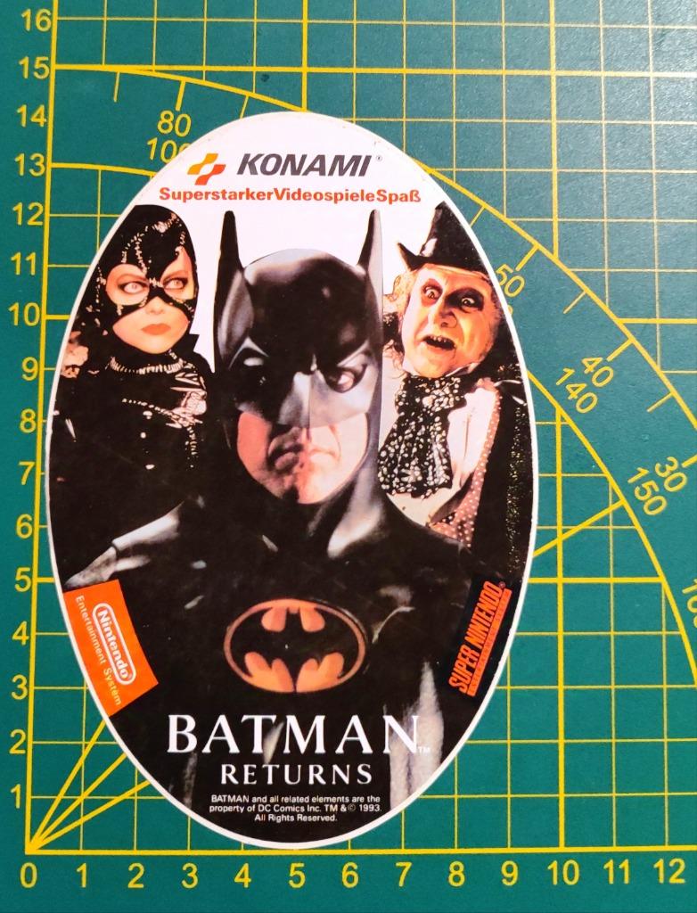 Sticker Batman Returns Nintendo-Super Nintendo 1993 KONAMI, Verzamelen, Stickers, Ophalen of Verzenden