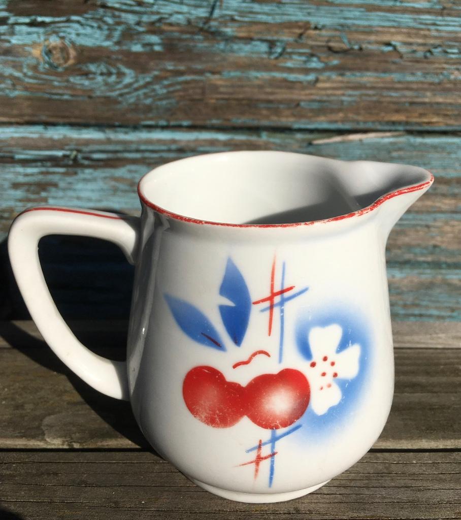 Art Deco ‘20 melkkannetje “Spritzdekor” JSK Bohemen CZ, Enlèvement ou Envoi