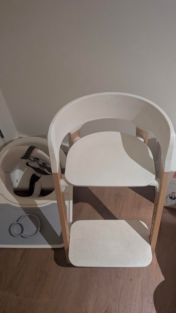 Stokke Steps stoel + bouncer + accessoires (meegroeiset), Ophalen, Meegroeistoel