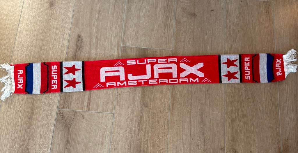 Sjaal super Ajax Amsterdam- 150x15cm, Enlèvement, Comme neuf, Fanion ou Écharpe