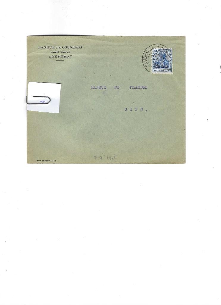 brief Kortrijk - Gent, Verzamelen, Ophalen of Verzenden