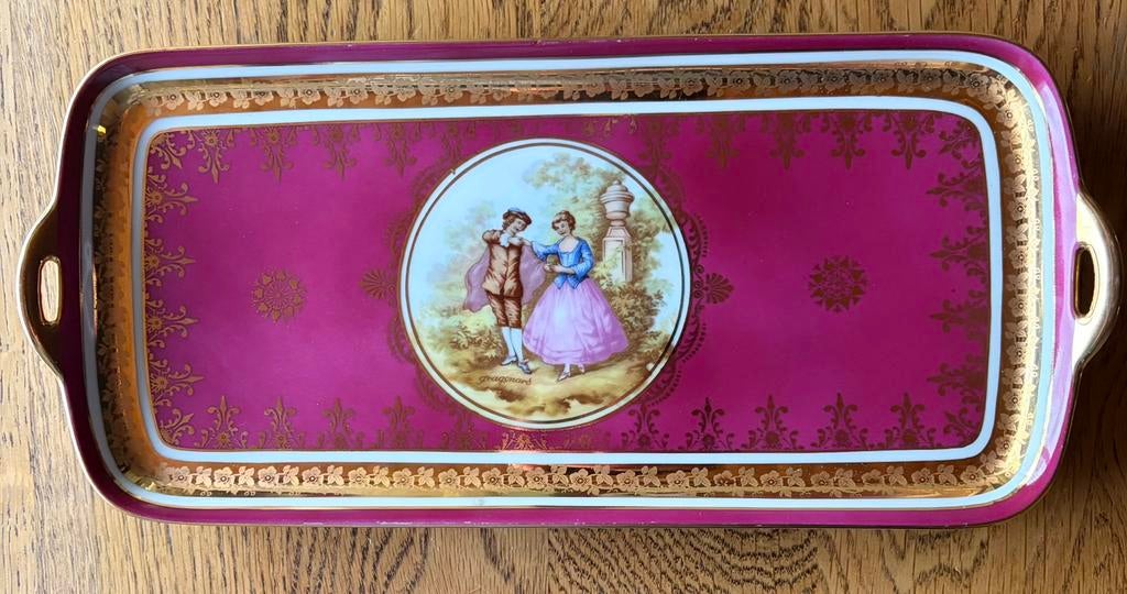 Te koop dienblad,’Fragonard’ stijl, Antiek en Kunst, Ophalen of Verzenden
