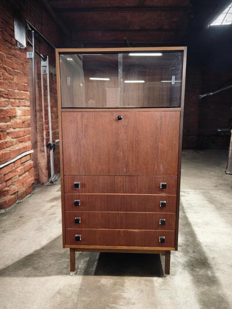 armoire/vitrine et bibliothèque vintage à mi-hauteur, Enlèvement ou Envoi