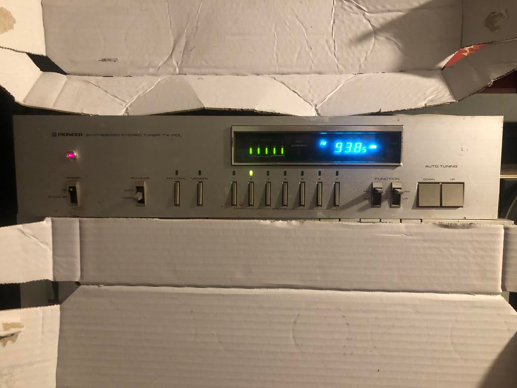 Pioneer TX-710L blauwe lijntuner, Audio, Tv en Foto, Tuners, Ophalen, Gebruikt, Analoog
