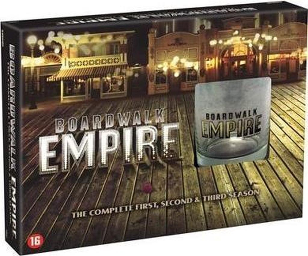 Boardwalk Empire - Seizoen 1 - 3 ( Special box whisky glas ), Cd's en Dvd's, Vanaf 16 jaar, Ophalen of Verzenden, Nieuw in verpakking