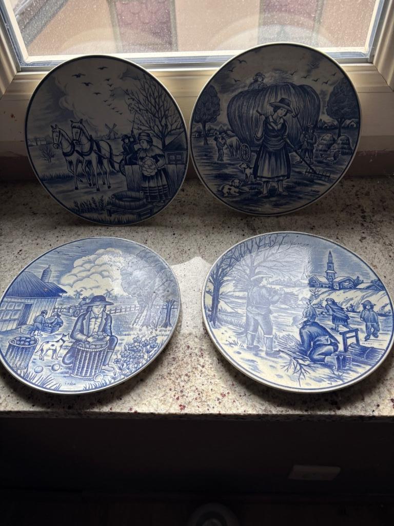 Bordjes delfts blauw, Ophalen