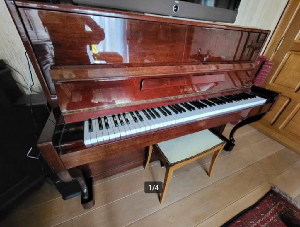 Antieke buffetpiano, Musique & Instruments, Pianos, Enlèvement, Utilisé, Brun, Piano