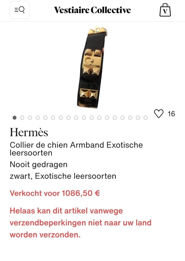 Hermes bandje, Bijoux, Sacs & Beauté, Bracelets, Enlèvement ou Envoi