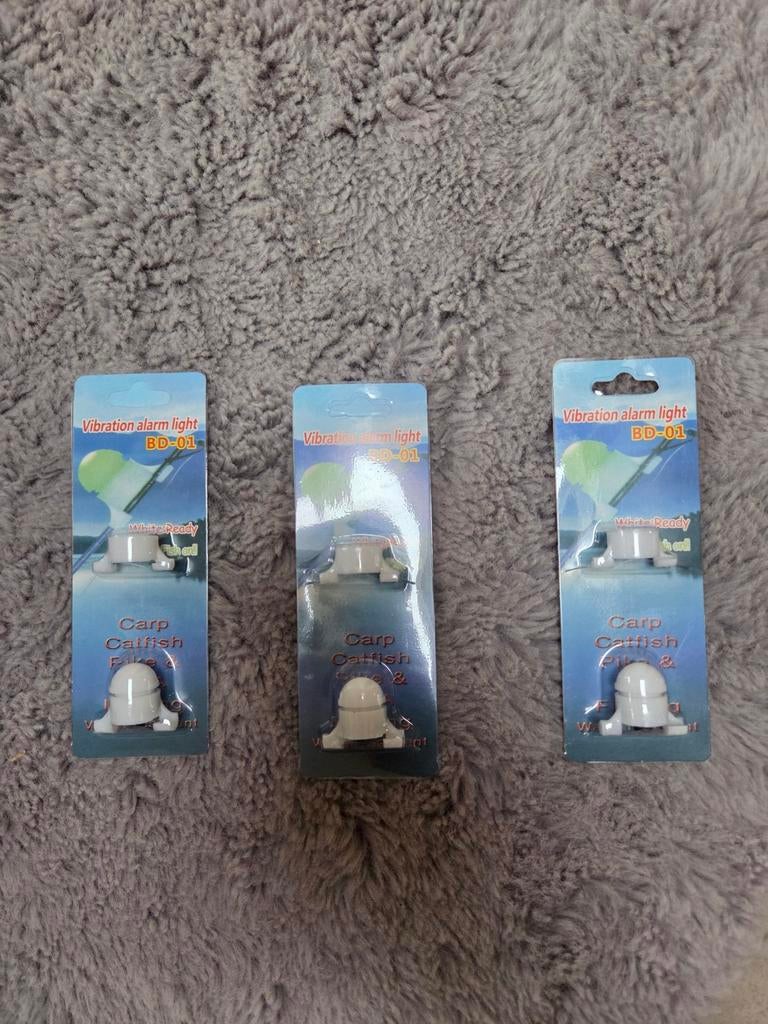 Lot de 3 Détecteurs de Touche LED pour Pêche Nocturne, Neuf, Ligne de pêche