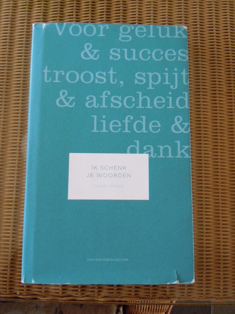 ik schenk je woorden - majke jongen, Boeken, Gedichten en Poëzie, Ophalen of Verzenden