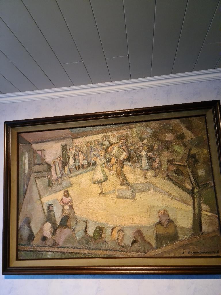 schilderij Jules Demeulemeester., Antiek en Kunst, Ophalen