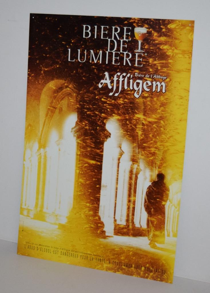 Affligem / Biere de Lumiere / Blik / Reliëf, Verzamelen, Merken en Reclamevoorwerpen, Verzenden, Zo goed als nieuw, Reclamebord