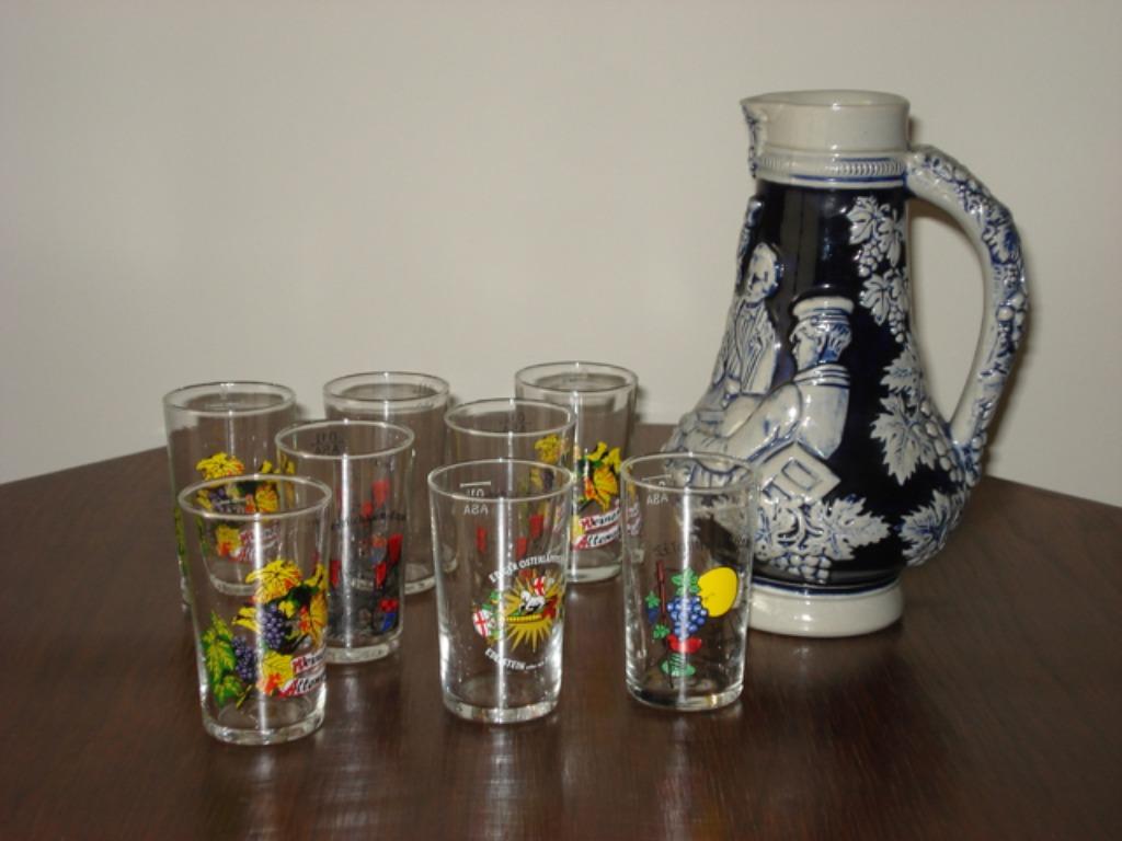 Wijnkaraf en 8 wijnglazen, Verzamelen, Glas en Drinkglazen, Ophalen, Nieuw