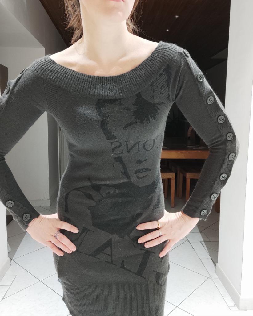 Robe pull xs dept, Enlèvement ou Envoi, Comme neuf, Brun, Taille 34 (XS) ou plus petite