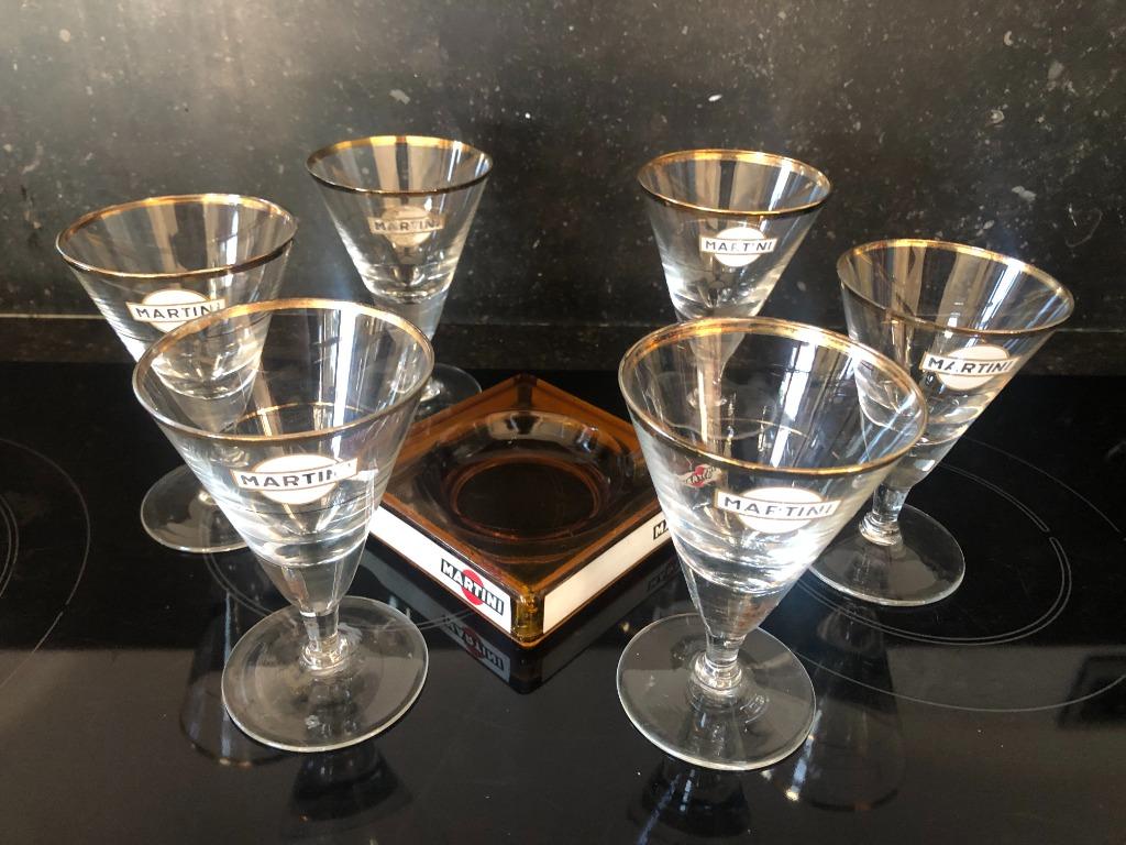 MARTINI glazen en/of asbak, Verzamelen, Ophalen of Verzenden, Gebruikt, Overige typen