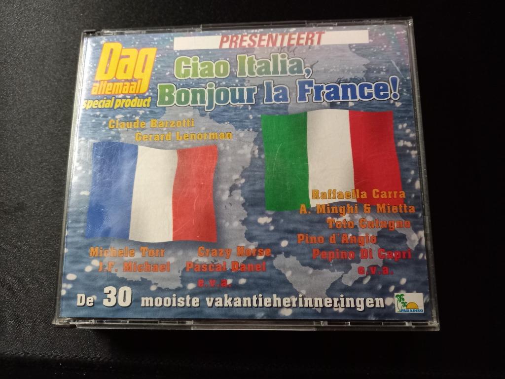 Ciao Italia, Bonjour La France - 30 Succes D'Ete Inoubliable, Cd's en Dvd's, Ophalen of Verzenden, Zo goed als nieuw