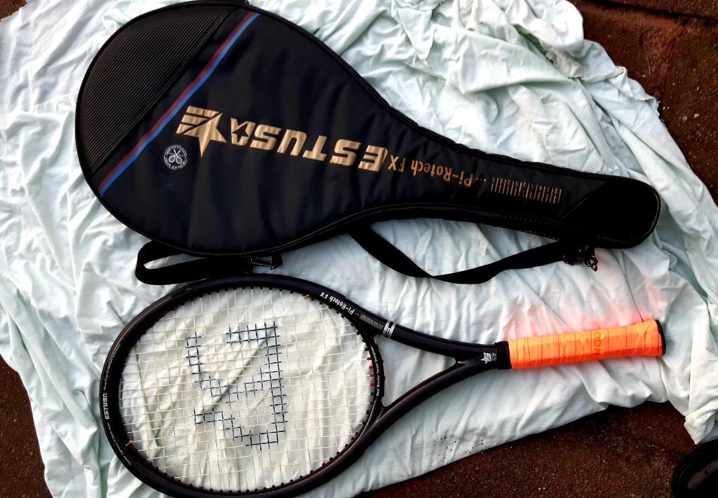 Tennis raket Estusa van de jaren +/- 1995 + bescherming....., Ophalen, Zo goed als nieuw