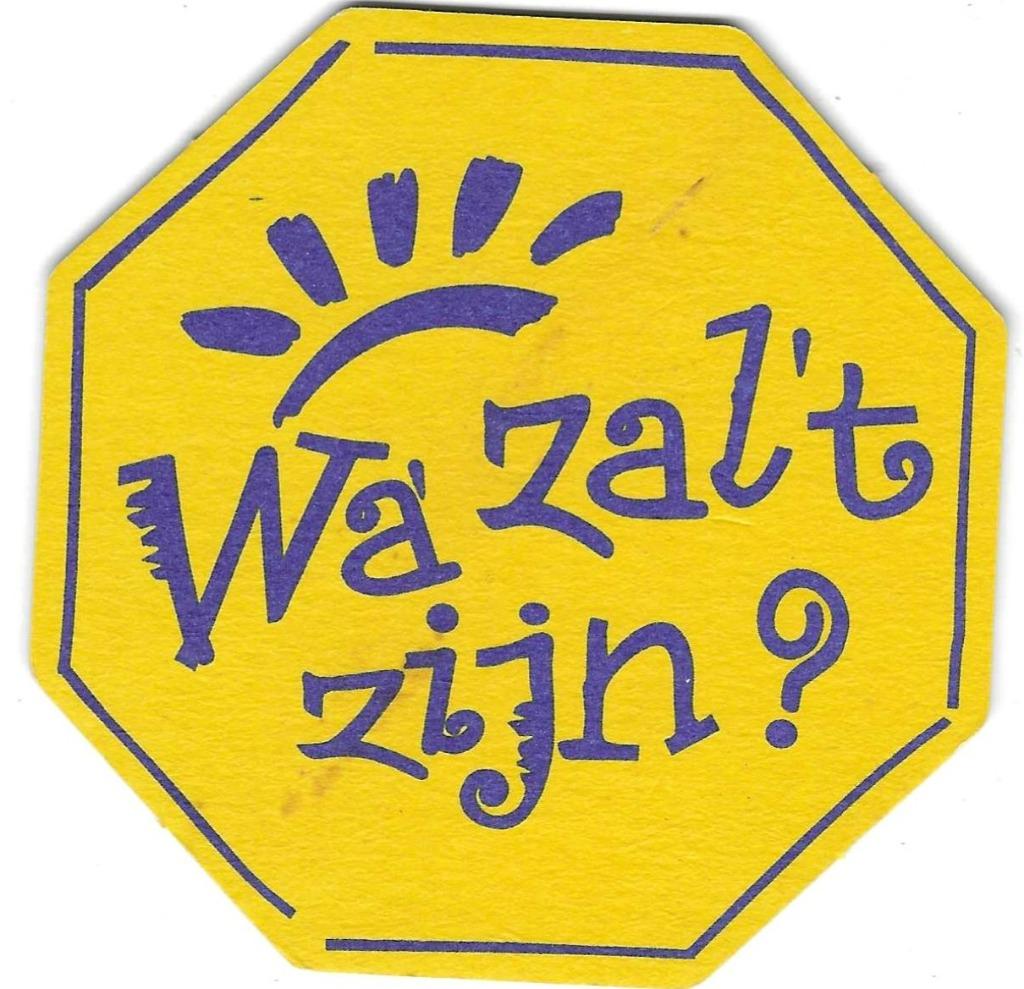 bierviltje 1st Parasol wa zal't zijn, Envoi
