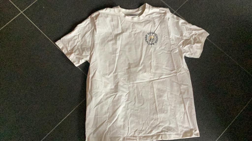 T-shirt suspicious Antwerp, Enlèvement, Comme neuf, Taille 52/54 (L), Beige